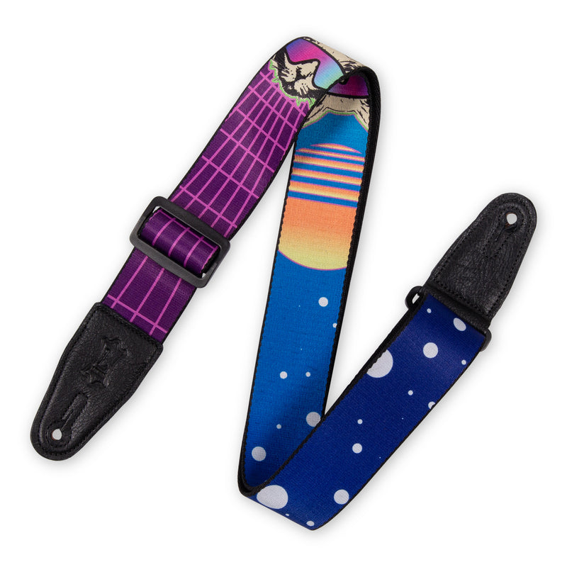 Levy's MPD2-119 Polyester Guitar Strap - 2" (Cyber Cat)