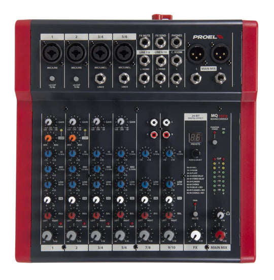 Proel MQ10FX Table de Mixage Compacte 10 Canaux Avec Fx