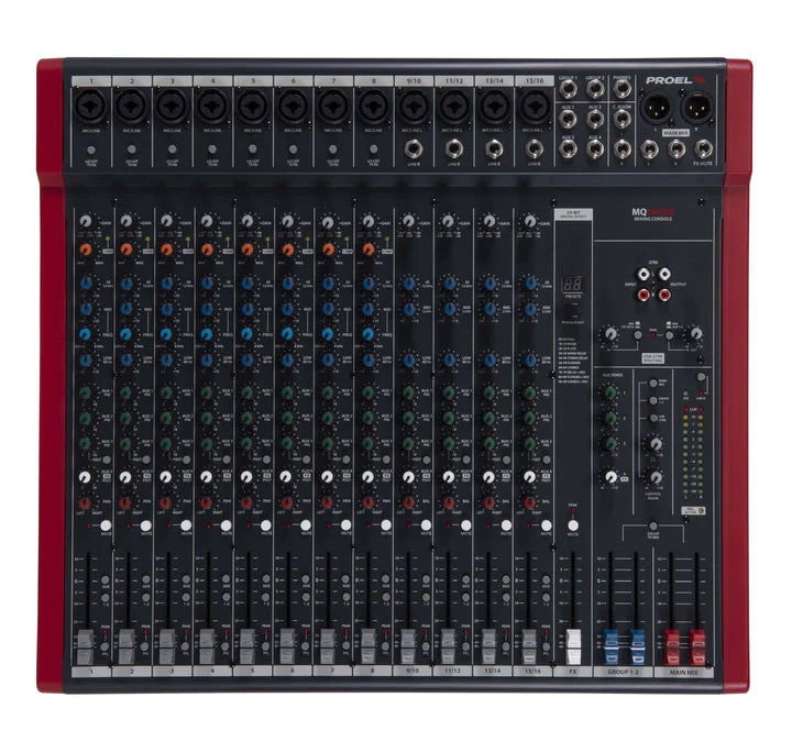 Proel MQ16USB MQ Series 16-channel Compact Mixer with FX and USB