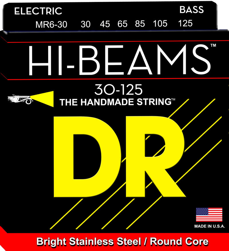 DR CORDES MAINS MAINS MR6-30 Hi-Pourames 6 cordes de basse - Medium (30-125)