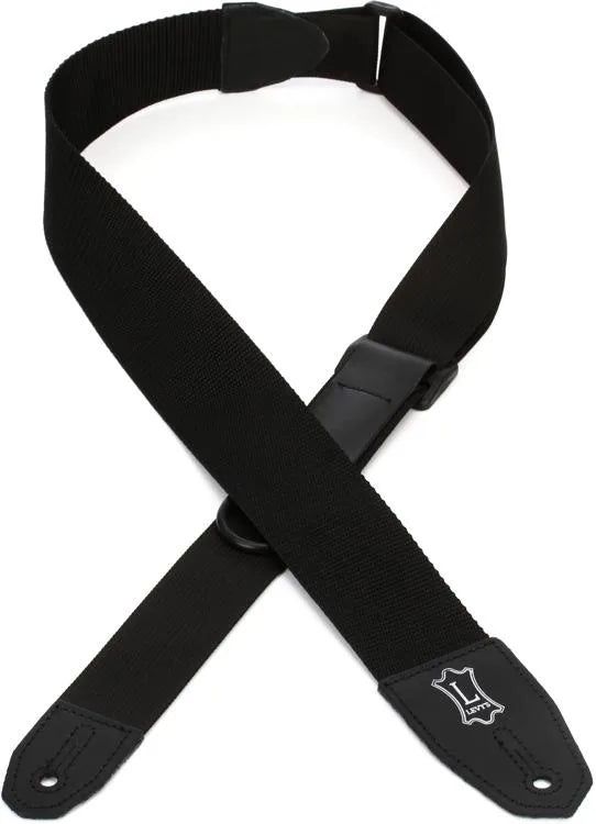 Levy's MRHP Wide Polyester Right Height Guitar Strap - 2" (Black)