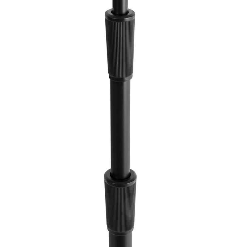 On-Stage MS9312 Three-Section Microphone Stand with Round Base (39 to 97", Black)