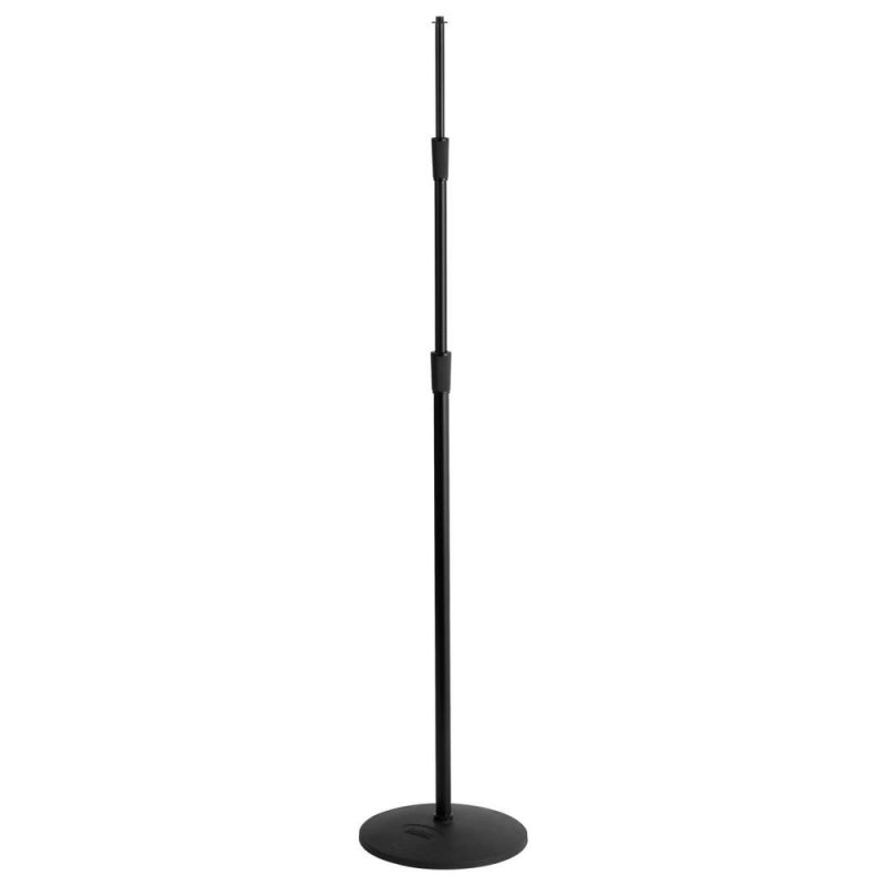 On-Stage MS9312 Three-Section Microphone Stand with Round Base (39 to 97", Black)