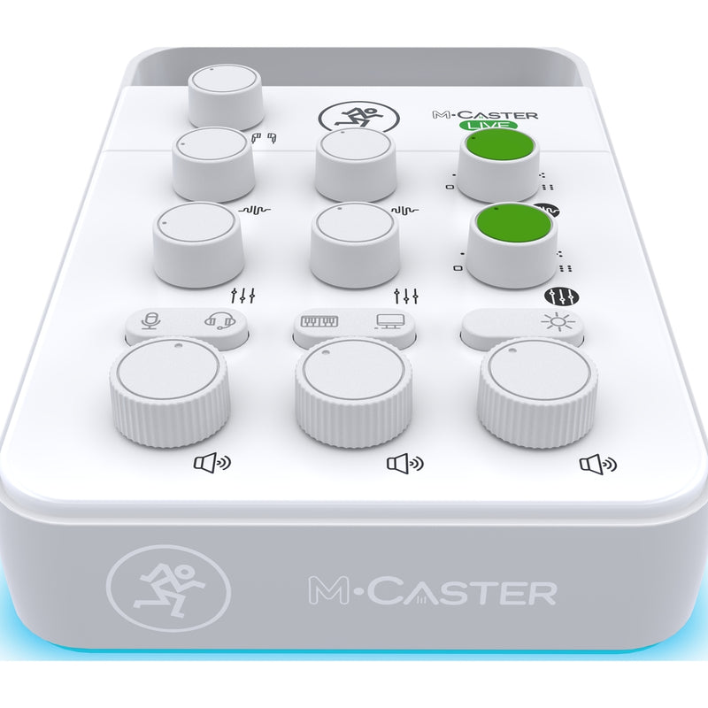 Mackie M-CASTER LIVE Table de mixage portable pour diffusion en direct - Blanc