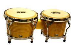 Mano MP1778-NA 7 and 8 inch Bongo Set in Natural with Traditional Rims