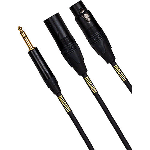 Mogami Gold Insert 1/4" TRS Male to XLR Male/Female Send/Return Cable (06')