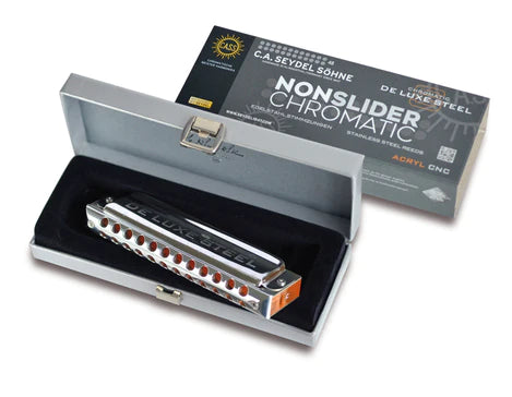 Seydel SH54481/D NonSlider Chromatic De Luxe Steel Harmonica D Key