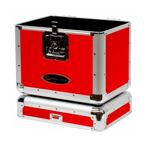 Odyssey KLP2RED Krom Series Stackable Record/Utility Case-Red - Red One Music