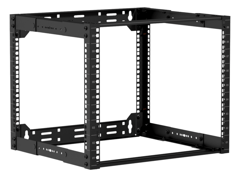 Caymon OPR309A/B 19" Depth Adjustable Open Frame Rack For 9 Units