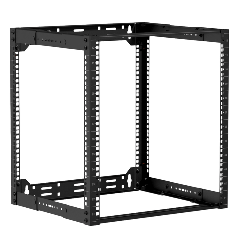 Caymon OPR312A/B 19" Depth Adjustable Open Frame Rack For12 units