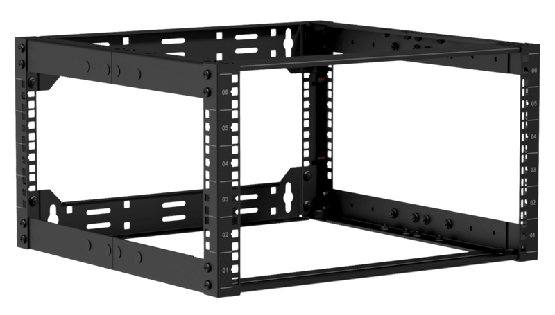 Caymon OPR506A/B 19" Depth Adjustable Open Frame Rack For 6 Units