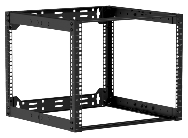 Caymon OPR509A/B Rack à cadre ouvert réglable en profondeur 19" pour 9 unités