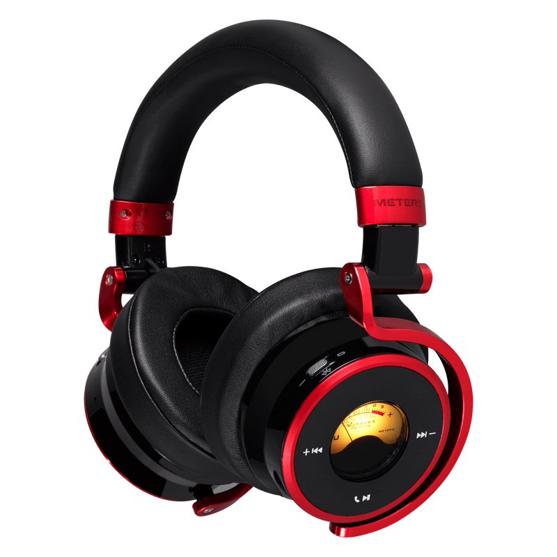 Meters M-OV1BC-BLKRED Bluetooth Wireless Headphones - Black & Red