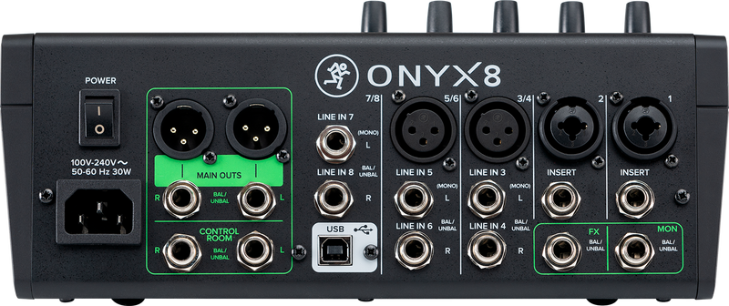 Mackie ONYX8 8-Channel Premium Analog Mixer With Multitrack USB