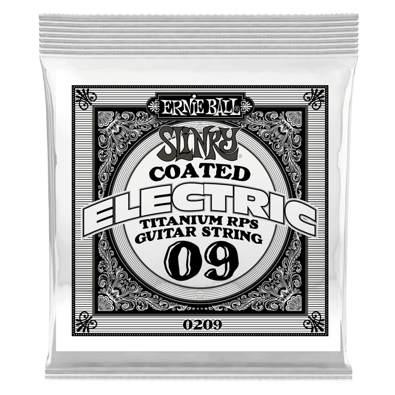 Ernie Ball 0209EB Slinky Coated Titanium Reinforced Plain Electric Guitar String - 0.009