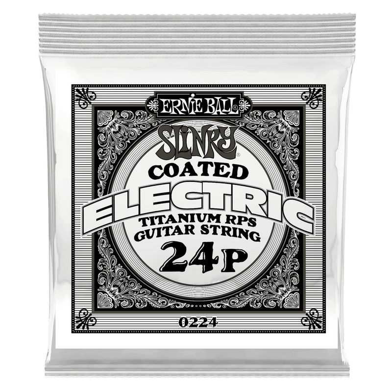 Ernie Ball 0224EB Slinky Coated Titanium Reinforced Plain Electric Guitar String - 0.024