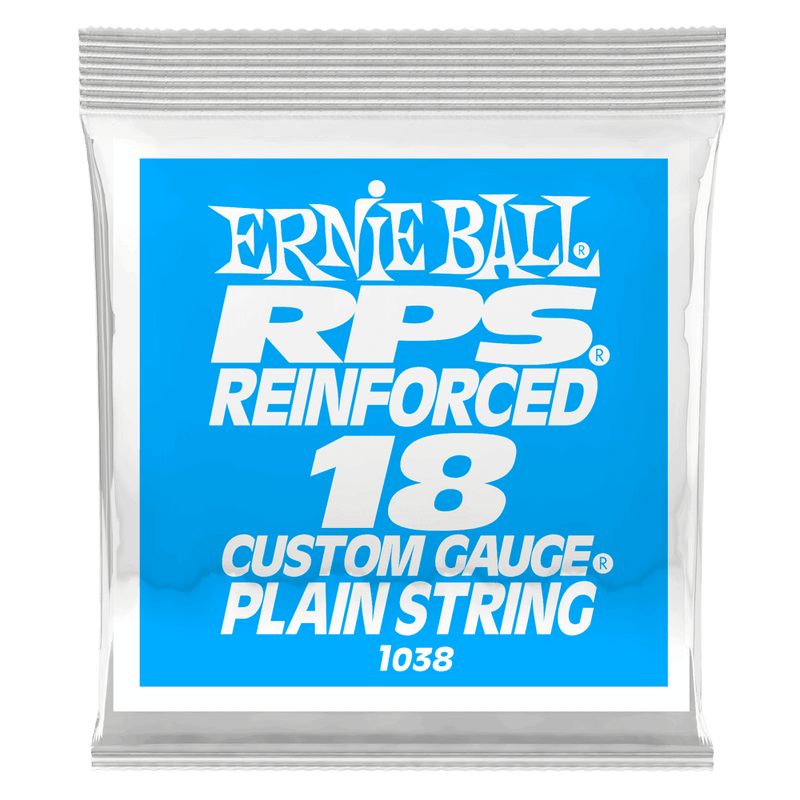 Ernie Ball 1038EB RPS Reinforced Plain Electric Guitar String - 0.018