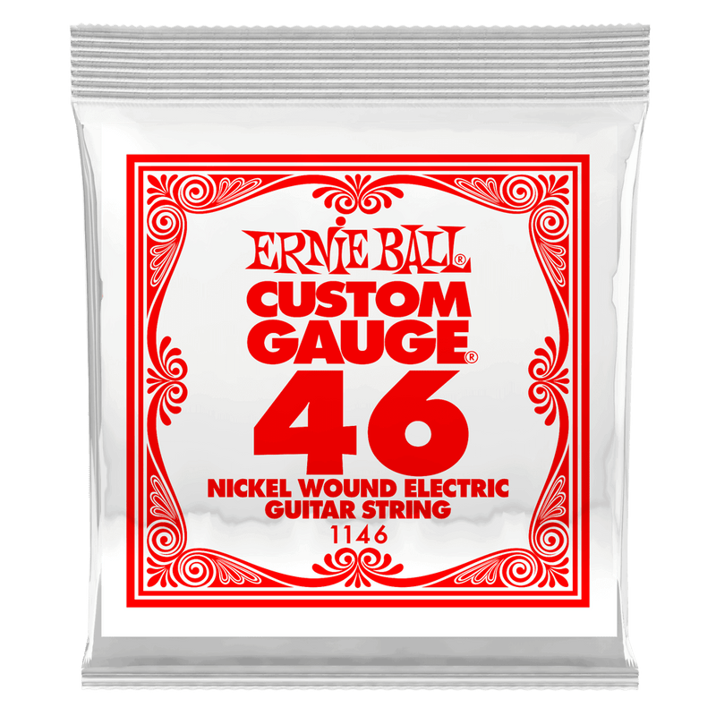 Corde de guitare électrique Ernie Ball 1146EB en nickel enroulé, calibre personnalisé, 0,046