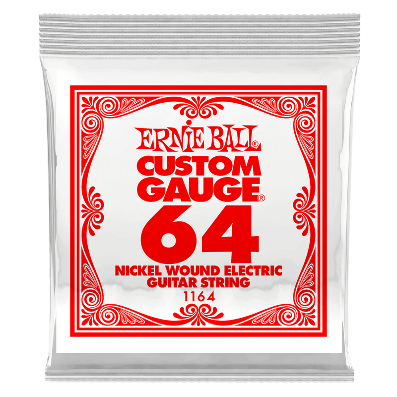 Ernie Ball 1164EB 3-Pack Nickel Wound Electric Custom Gauge Electric Guitar Strings - 0.064