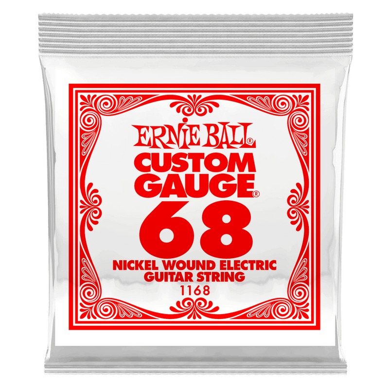 Ernie Ball 1168EB 3-Pack Nickel Wound Electric Custom Gauge Electric Guitar Strings - 0.068