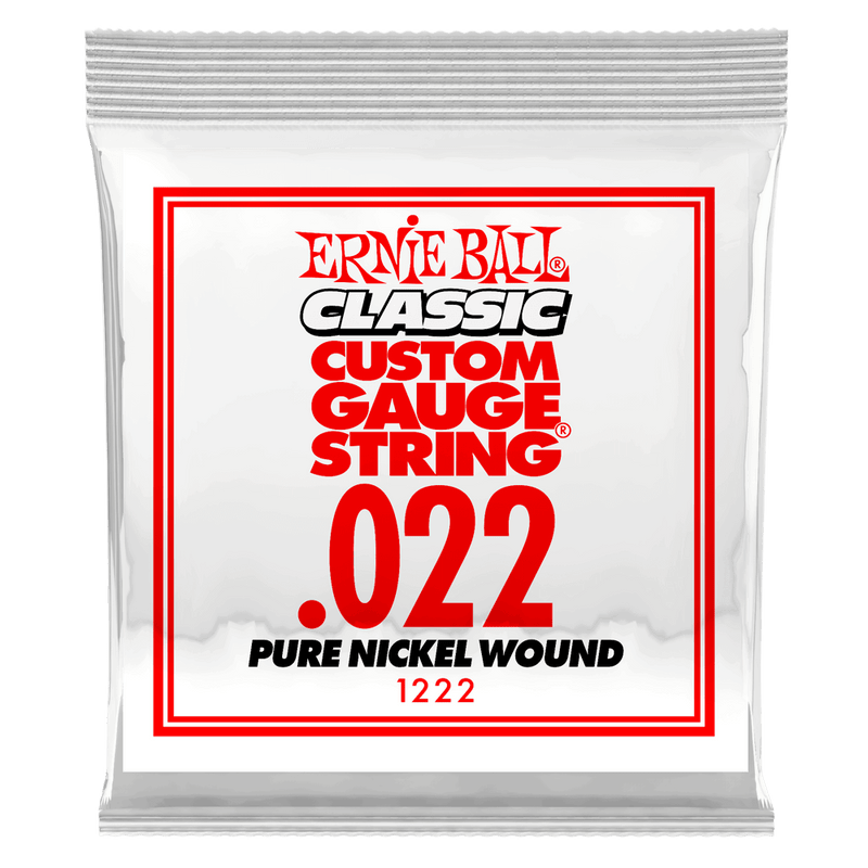 Ernie Ball 1222EB Classic Pure Nickel Wound Custom Gauge Electric Guitar String - 0.022