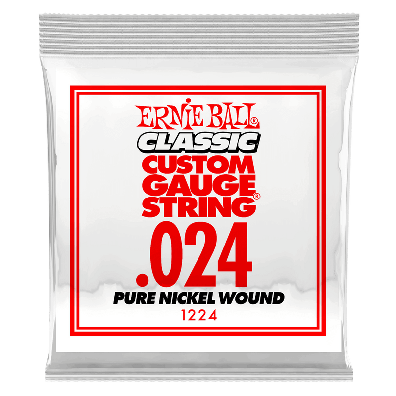 Ernie Ball 1224EB Classic Pure Nickel Wound Custom Gauge Electric Guitar String - 0.024