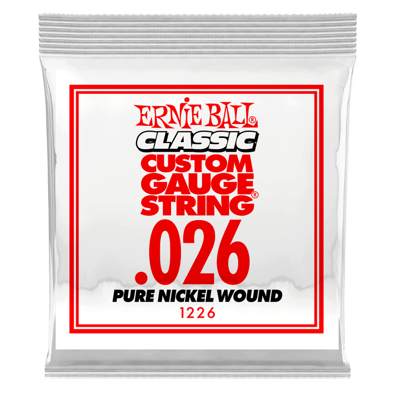 Ernie Ball 1226EB Classic Pure Nickel Wound Custom Gauge Electric Guitar String - 0.026