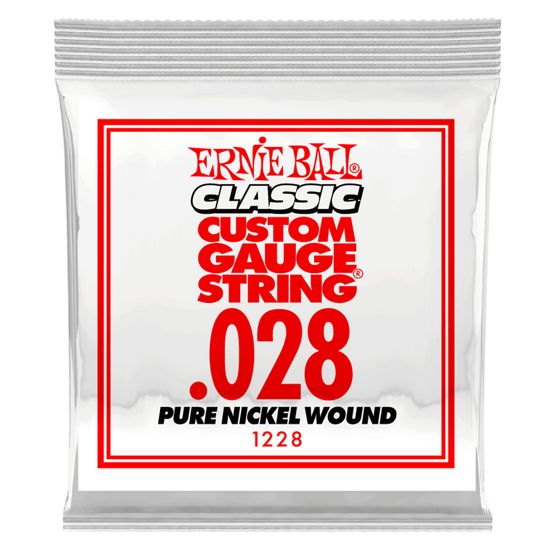 Ernie Ball 1228EB Classic Pure Nickel Wound Custom Gauge Electric Guitar String - 0.028