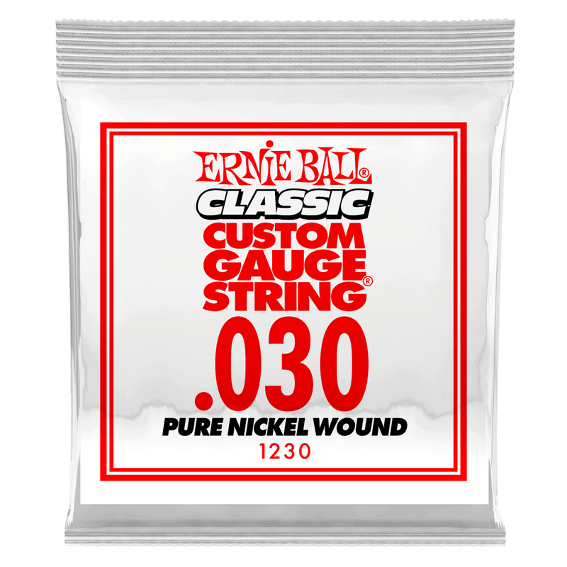 Ernie Ball 1230EB Classic Pure Nickel Wound Custom Gauge Electric Guitar String - 0.030