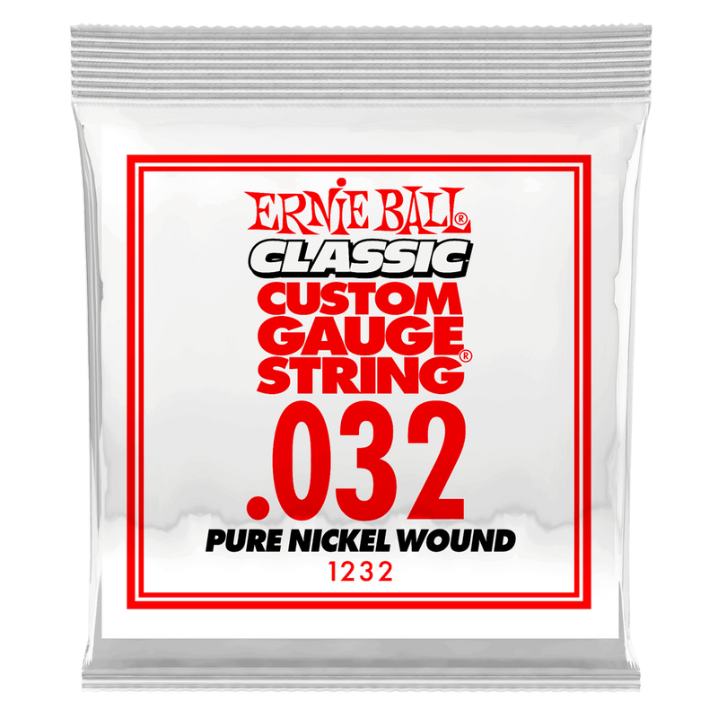 Ernie Ball 1232EB Classic Pure Nickel Wound Custom Gauge Electric Guitar String - 0.032