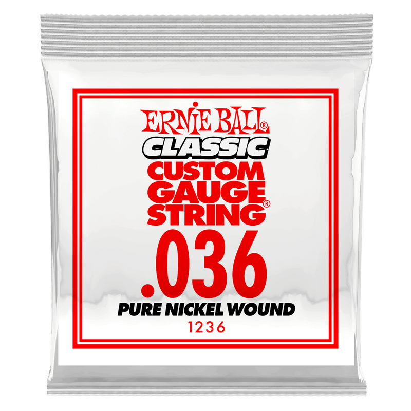 Ernie Ball 1236EB Classic Pure Nickel Wound Custom Gauge Electric Guitar String - 0.036