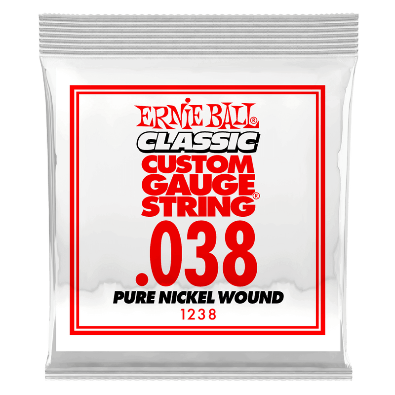 Ernie Ball 1238EB Classic Pure Nickel Wound Custom Gauge Electric Guitar String - 0.038