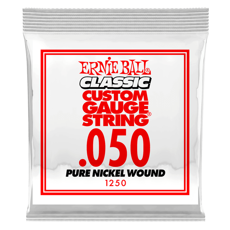 Ernie Ball 1250EB Classic Pure Nickel Wound Custom Gauge Electric Guitar String - 0.050