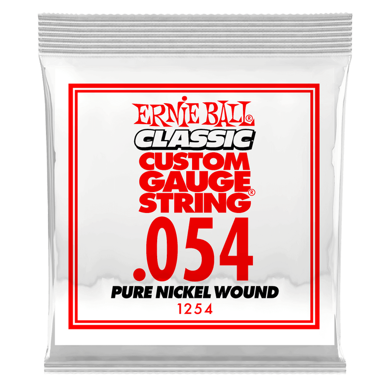 Ernie Ball 1254EB Classic Pure Nickel Wound Custom Gauge Electric Guitar String - 0.054