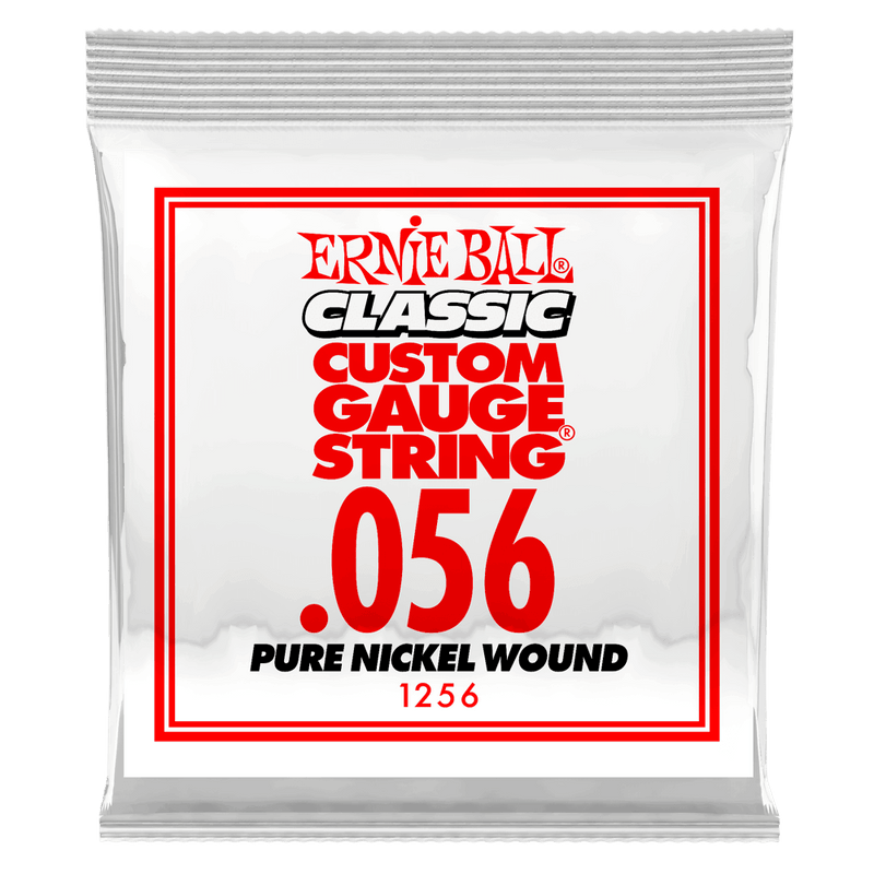 Ernie Ball 1256EB Classic Pure Nickel Wound Custom Gauge Electric Guitar String - 0.056