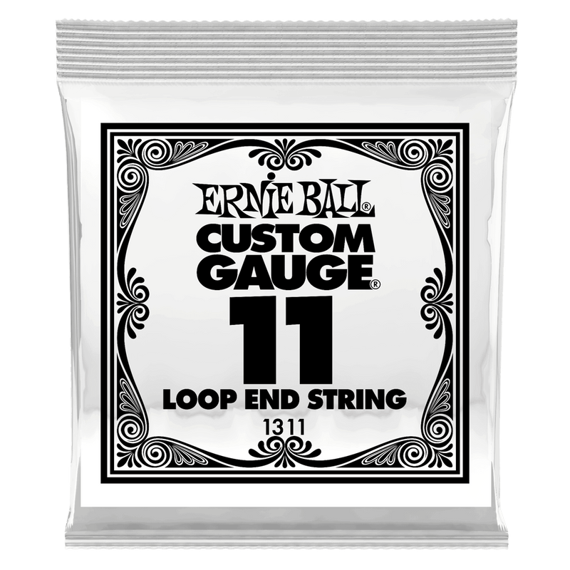 Ernie Ball 1311EB Corde de guitare pour banjo ou mandoline en acier inoxydable avec extrémité en boucle - 0,011