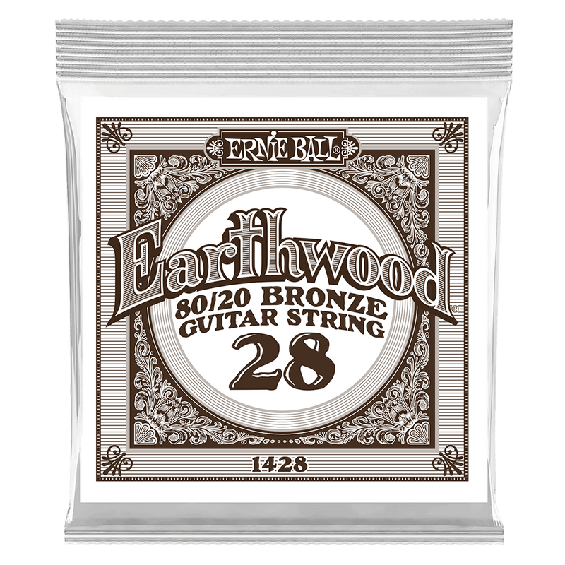 Ernie Ball 1428EB 6-Pack Earthwood 80/20 Bronze Acoustic Guitar Strings - 0.028