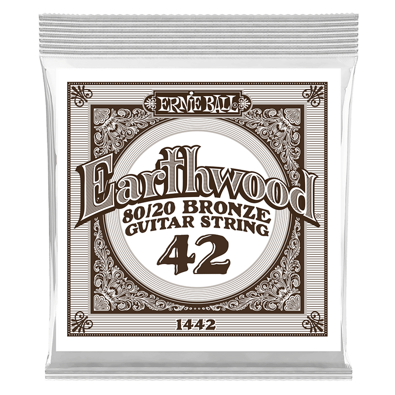 Ernie Ball 1442EB 6-Pack Earthwood 80/20 Bronze Acoustic Guitar Strings - 0.042