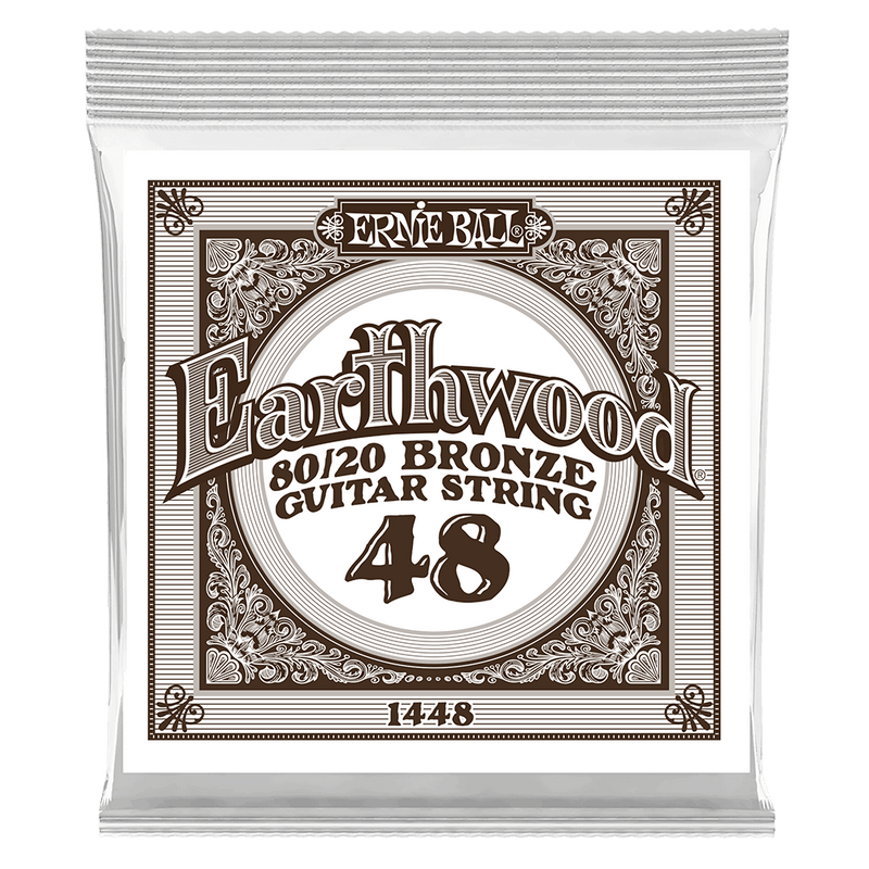 Ernie Ball 1448EB 6-Pack Earthwood 80/20 Bronze Acoustic Guitar Strings - 0.048