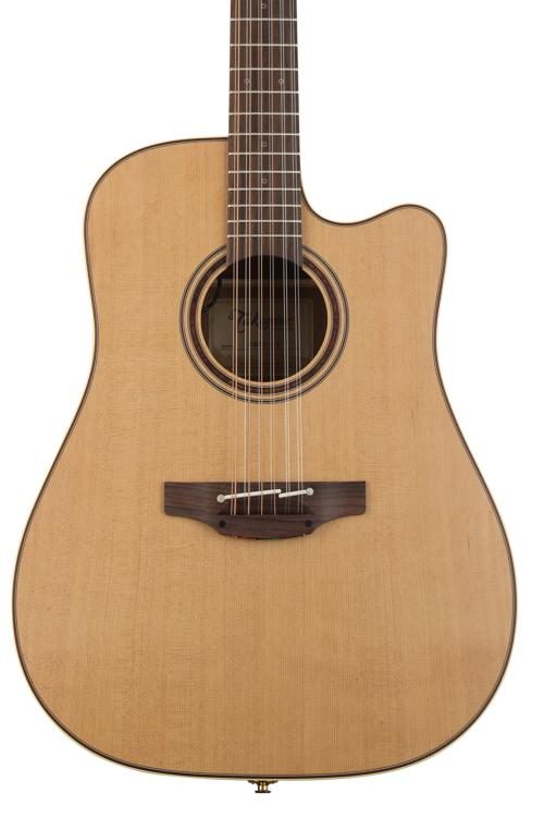 Takamine P3DC-12 - 12 String Dreadnought Cutaway Acoustic-Electric Guitar with Preamp, Tuner and EQ - Natural Satin
