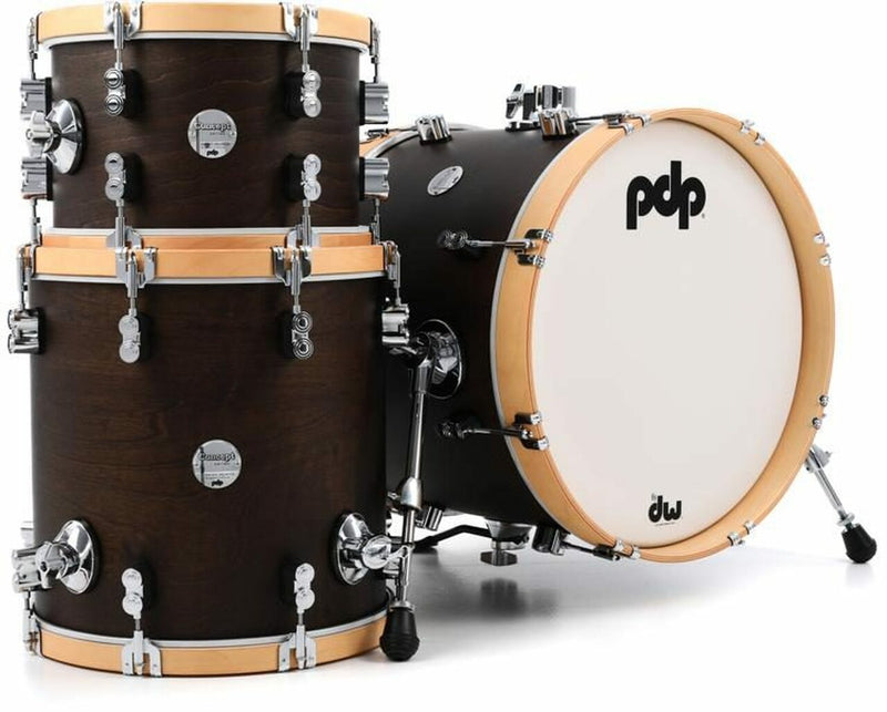 PDP PDCC2013WN Concept Maple Classic 3-Piece 20" Bass Drum Shell Pack (Walnut Stain)