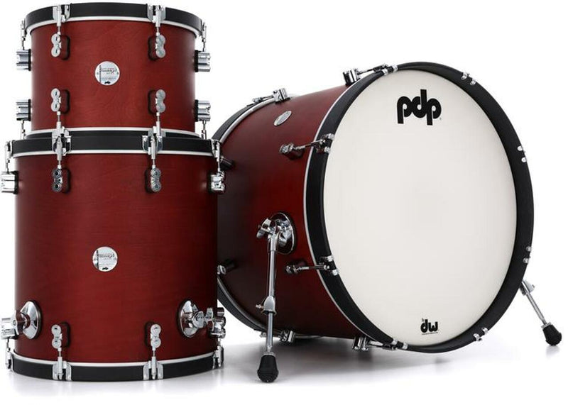 PDP PDCC2013OE Concept Maple Classic 3-Piece 20" Bass Drum Shell Pack (Ox Blood Stain)