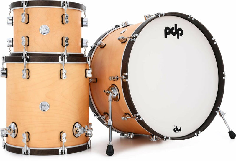 PDP PDCC2013NW Concept Maple Classic Pack de 3 fûts de grosse caisse 20" Finition teintée - Teinture naturelle