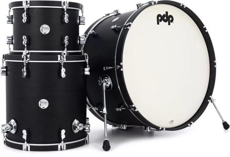 PDP PDCC2613EE Concept Maple Classic 3-Piece 26" Bass Drum Shell Pack (Ebony Stain)