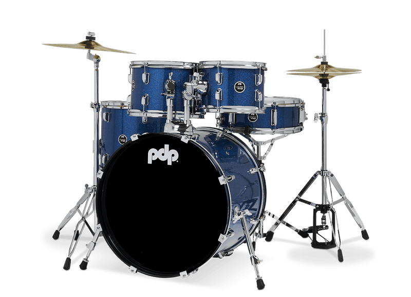 PDP PDCE2015KTRB Center Stage Series 5-Piece Complete Drum Set (Royal Blue Sparkle)