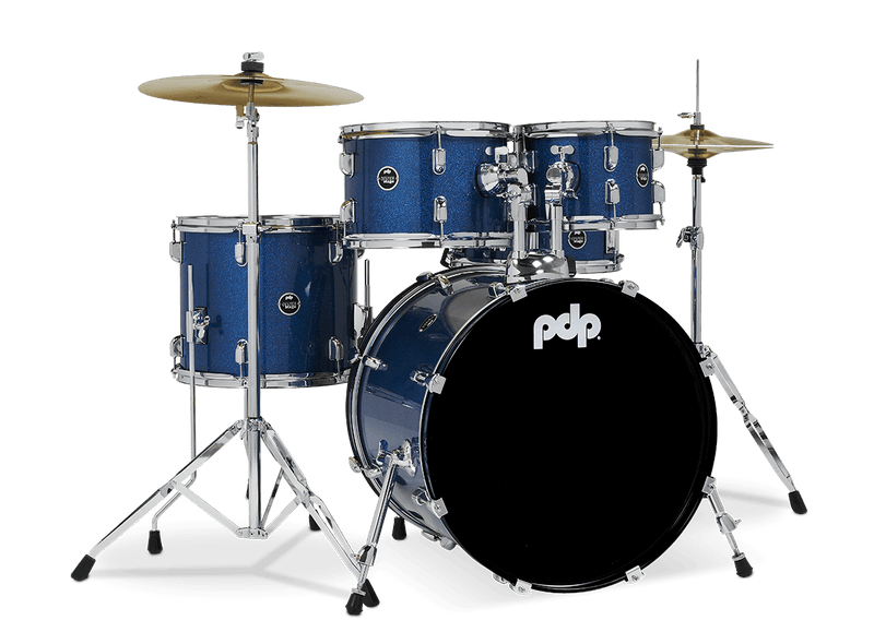 PDP PDCE2015KTRB Center Stage Series 5-Piece Complete Drum Set (Royal Blue Sparkle)