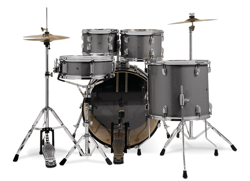 PDP PDCE2215KTSS Center Stage 5-Piece Complete Drum Set (Silver Sparkle)