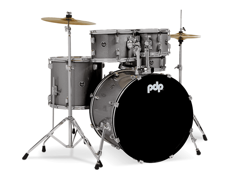 PDP PDCE2215KTSS Center Stage 5-Piece Complete Drum Set (Silver Sparkle)