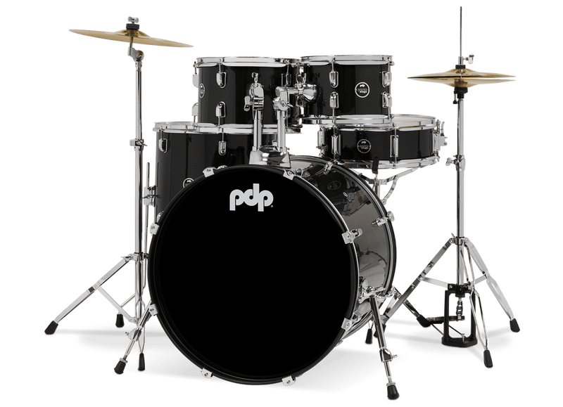 PDP PDCE2215KTIB Center Stage Series Batterie complète 5 pièces avec cymbales et grosse caisse 22" - Noir irisé scintillant