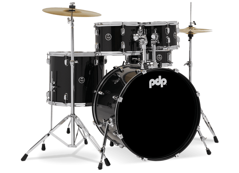 PDP PDCE2215KTIB Center Stage Series Batterie complète 5 pièces avec cymbales et grosse caisse 22" - Noir irisé scintillant